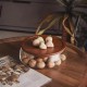 Wooden & Glass Serving Platter Small